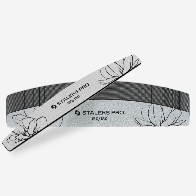 Снимка на Минерална пила за нокти, Полумесец, STALEKS EXPERT 40, грапавина 150/180